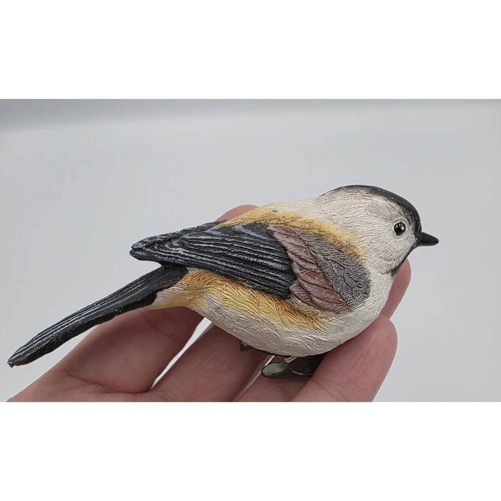 NEW 2006 New Creative Chickadee‎ Bird ClipOn Christmas Ornament Brown Resin Bird